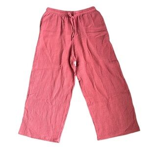 2/$30 Jessica Simpson textured coral pull on wide leg pants size small